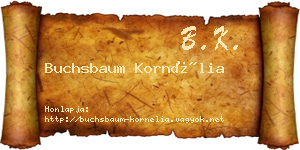 Buchsbaum Kornélia névjegykártya